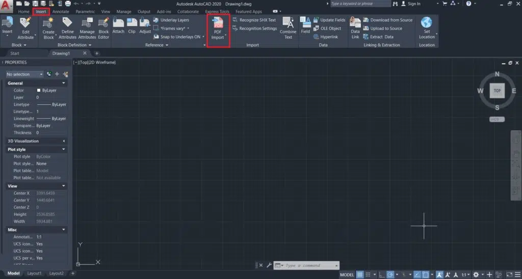 تبدیل فایل pdf به اتوکد