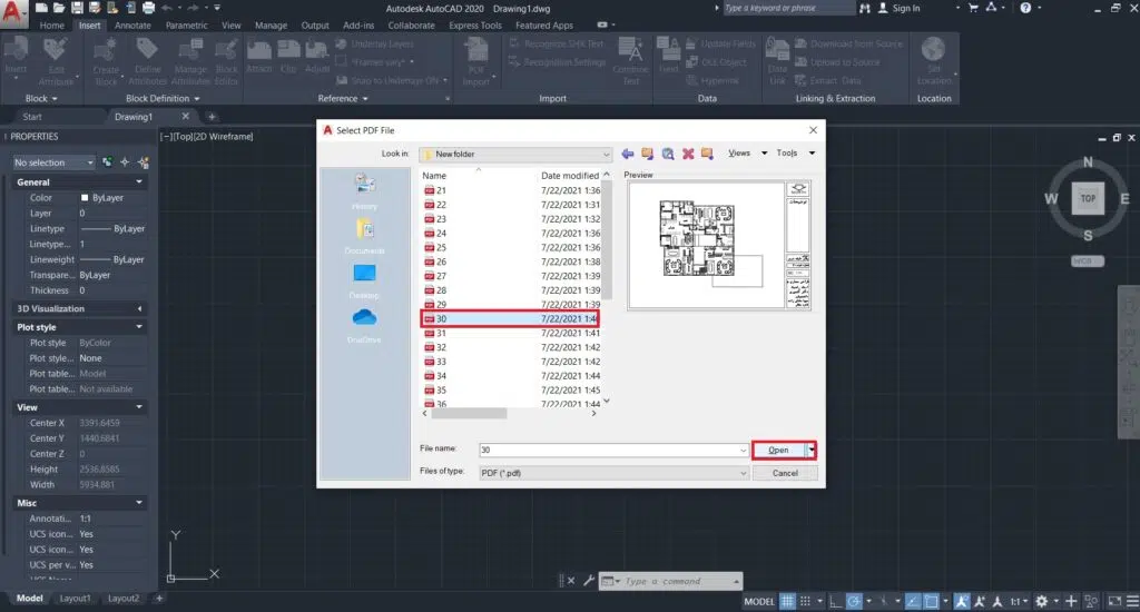 تبدیل فایل pdf به اتوکد