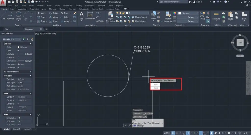 لیسپ درج مختصات در اتوکد