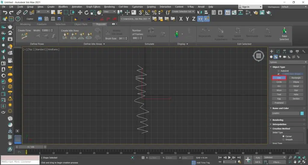 مدلسازی سریع پرده در تری دی مکس