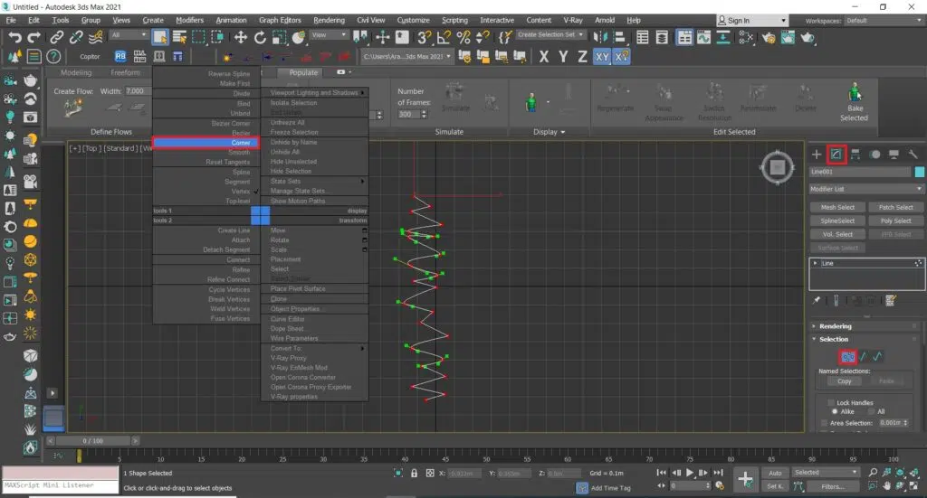 مدلسازی سریع پرده در تری دی مکس