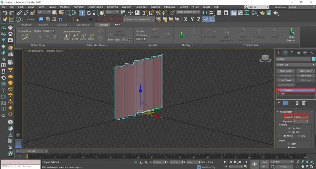 مدلسازی سریع پرده در تری دی مکس