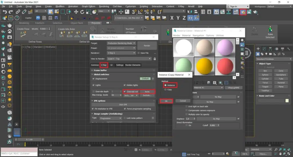 رندر اسکیسی در تری دی مکس