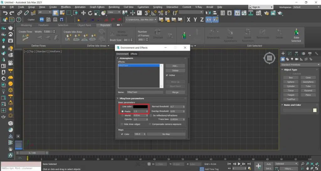 رندر اسکیسی در تری دی مکس