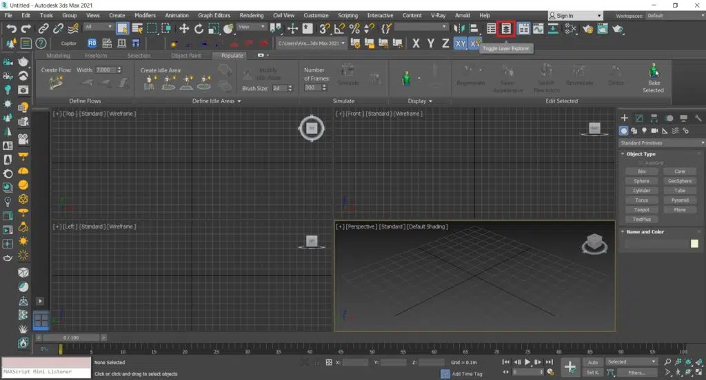 آموزش لایه بندی در تری دی مکس