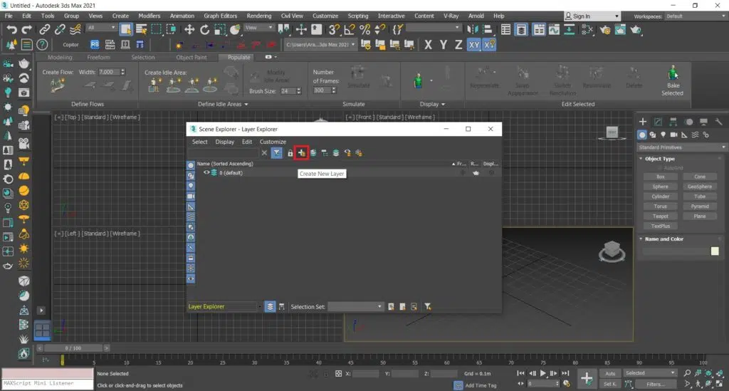 آموزش لایه بندی در تری دی مکس
