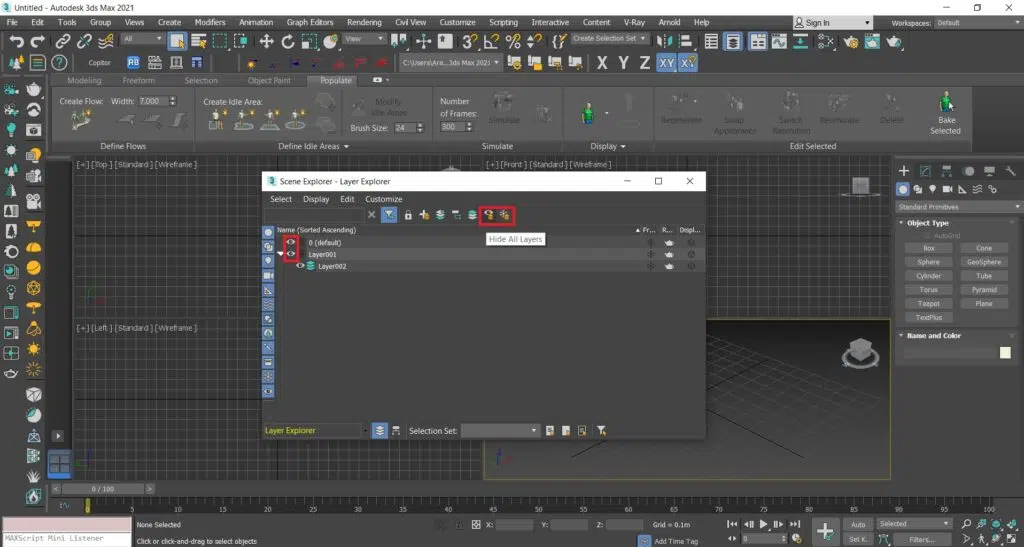 آموزش لایه بندی در تری دی مکس