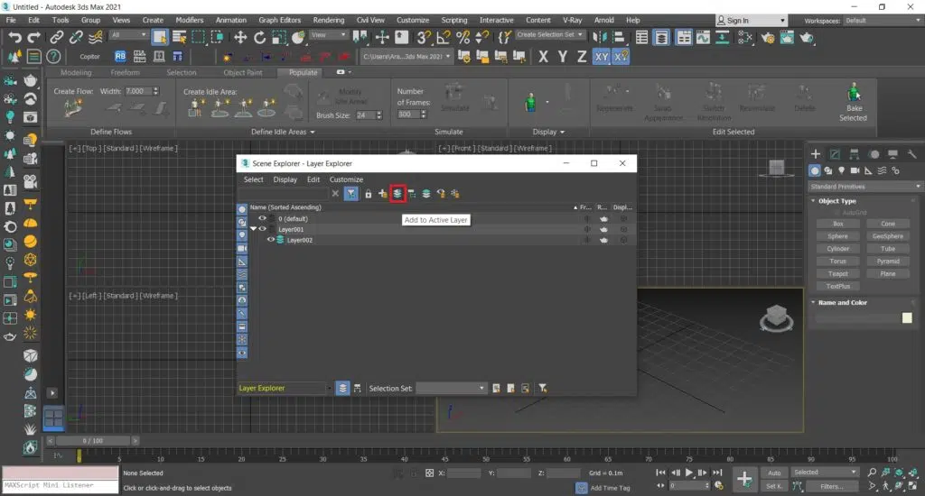 آموزش لایه بندی در تری دی مکس