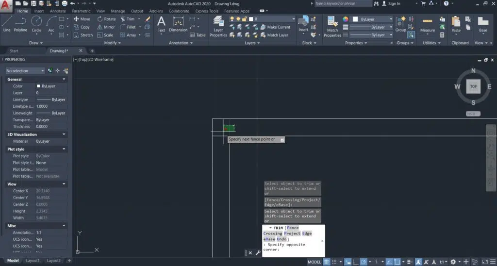 دستور Trim و Extend در اتوکد