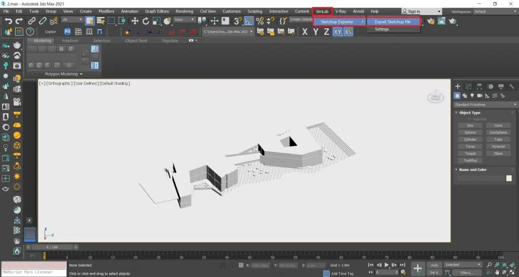 تبدیل فایل تری دی مکس به اسکچاپ