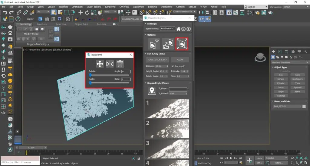 آموزش اسکریپت dappled light generator