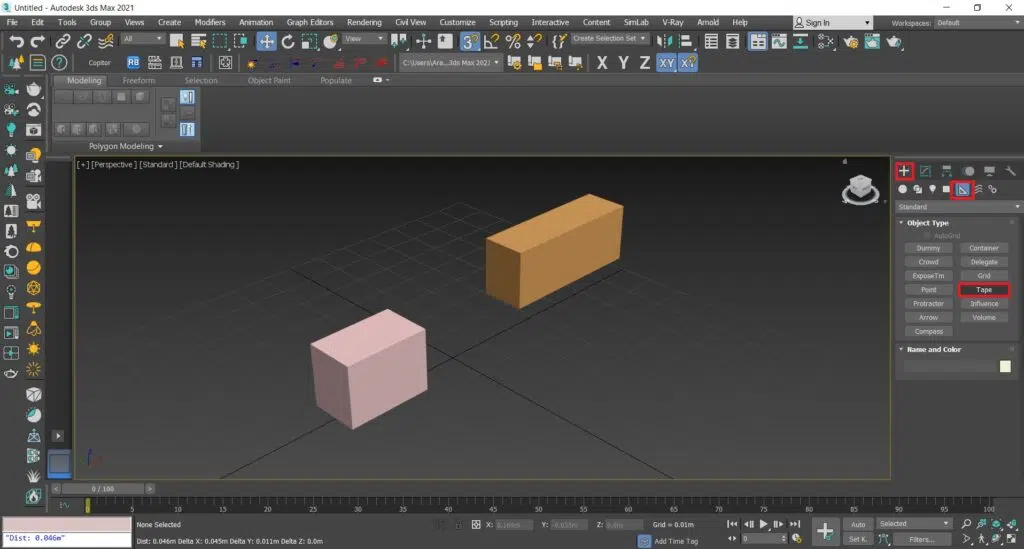 اندازه گیری در تری دی مکس