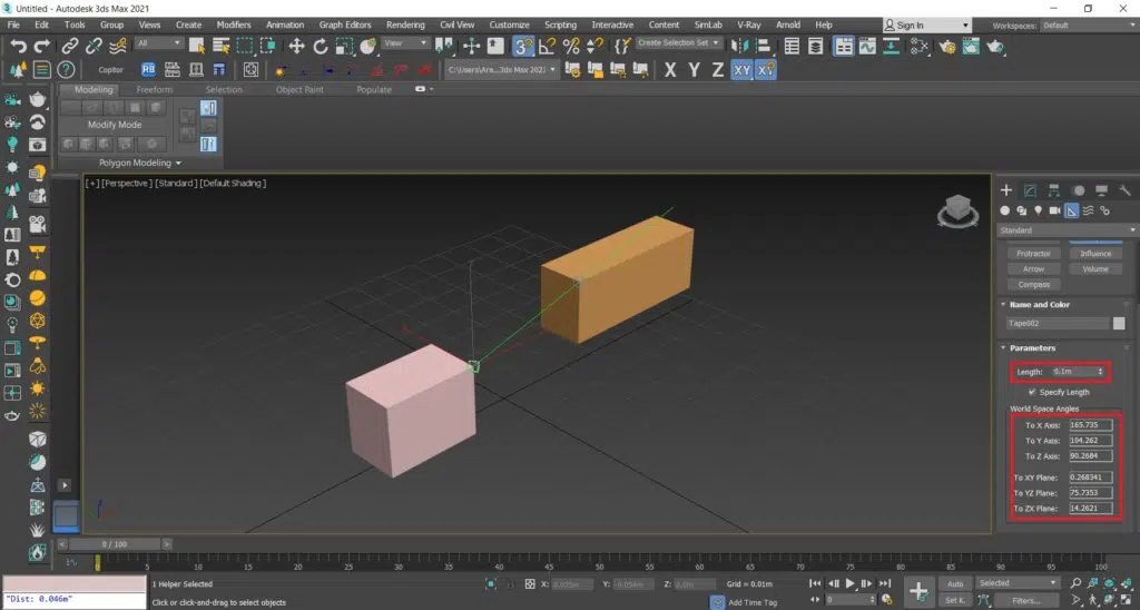 اندازه گیری در تری دی مکس