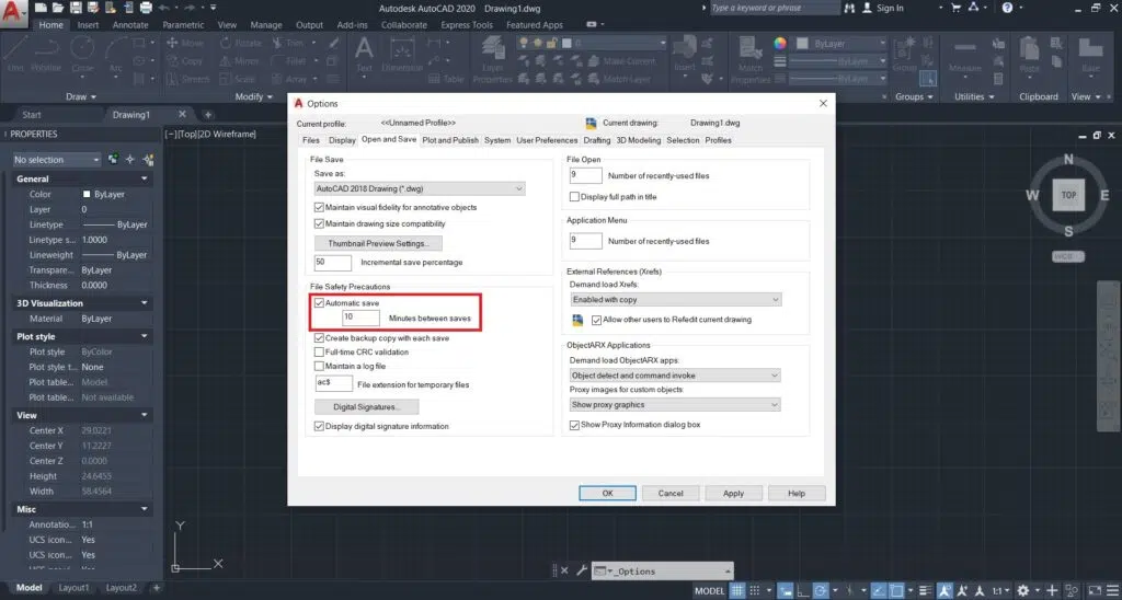 بازیابی (recovery) فایل اتوکد
