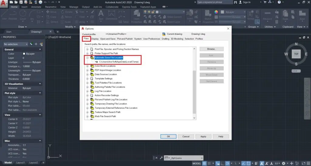 بازیابی (recovery) فایل اتوکد