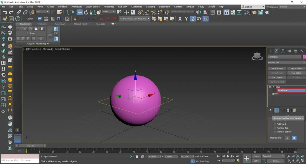 آموزش مدیفایر Slice در تری دی مکس